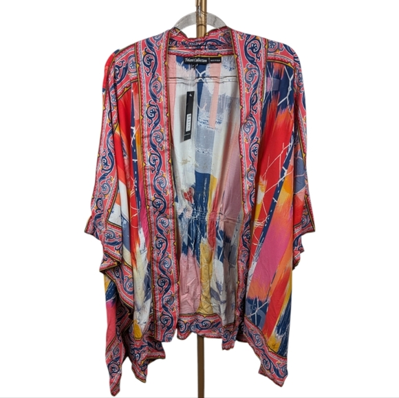 Tolani Tops - Tolani Collection NWT Colorful Kimono Sz 2XP